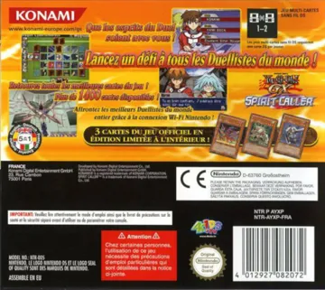 Yu-Gi-Oh! GX - Spirit Caller (Europe) (En,Ja,Fr,De,Es,It) box cover back